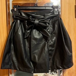 David Lerner Faux Leather Shorts